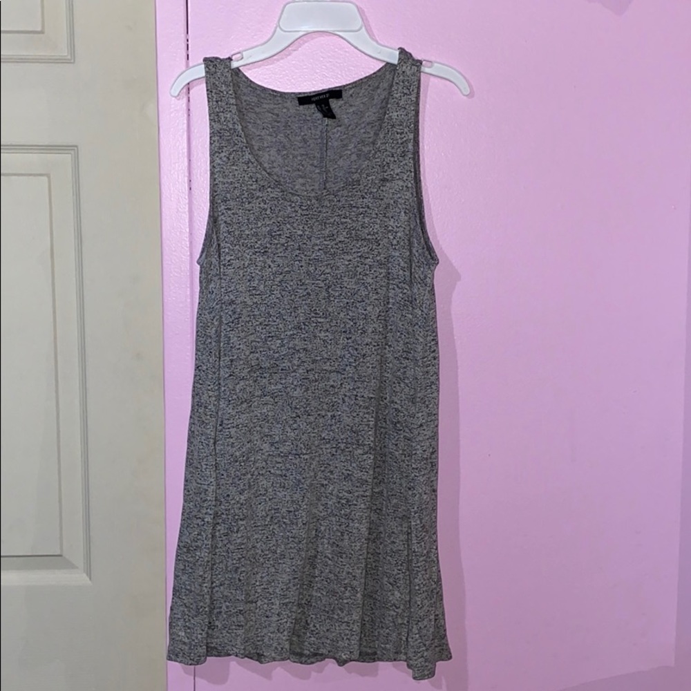 stretchy grey summer dress size: xs